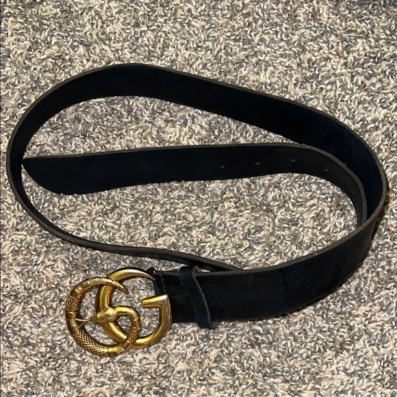 Gucci Belt Double G Buckle with Snake Black - Picture 3 of 4